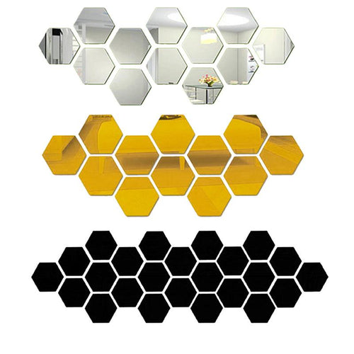 BowLift | Hexagonal Mirror Wall Sticker