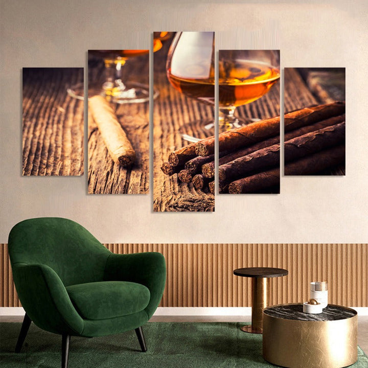5 Piece Brown Modern Art - Canvas Wall Art Painting | Bowlift
