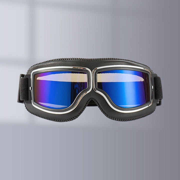 BowLift | RoadRider | Vintage Motorcycle Goggles with Interchangeable Lenses and Comfort Padding