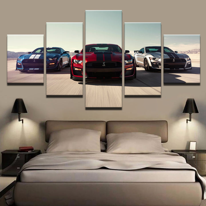 Racing Luxury Cars 5 Piece - Canvas Wall Art Painting | Bowlift