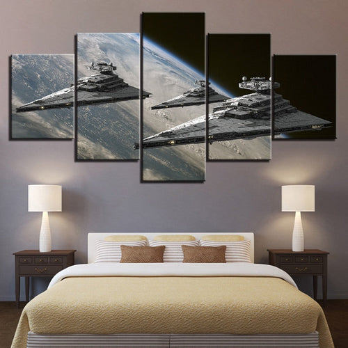 5 Piece Amazing View From Space - Canvas Wall Art Painting | Bowlift