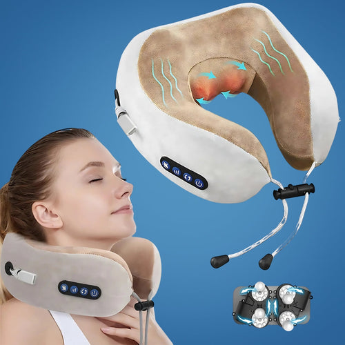 Eleviva | U-Shaped Neck Massager – Travel Pillow with Memory Foam – Elevation – Back Support – Snoring – Legs – Relaxation Bowlift