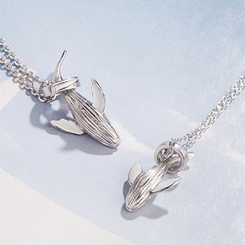 BowLift | Whale Silver Couple Clavicle Chain
