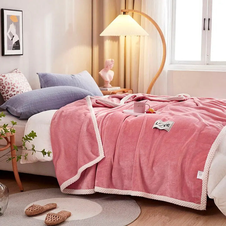 BowLift | Pink Flannel Fleece Blanket - BlushCozy