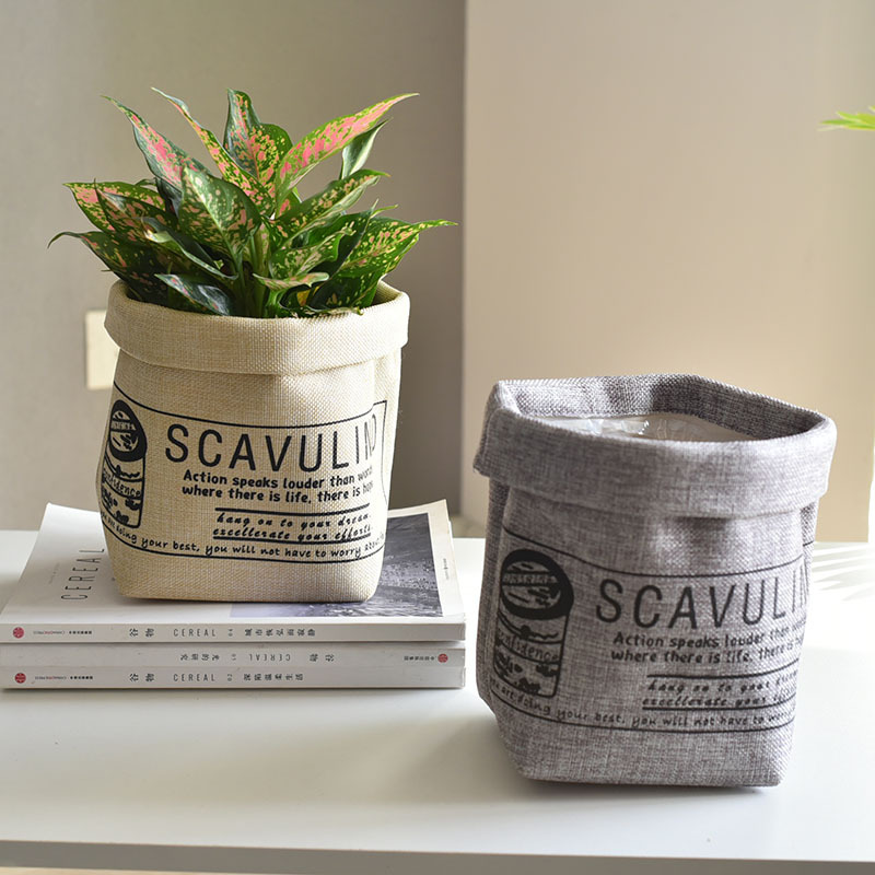 BowLift | Decorative fabric plant pot with print – Versatile storage pot for plants and decor