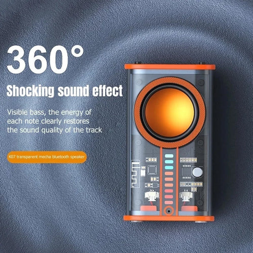 Transparent Mecha Wireless Bluetooth Speaker | Bowlift