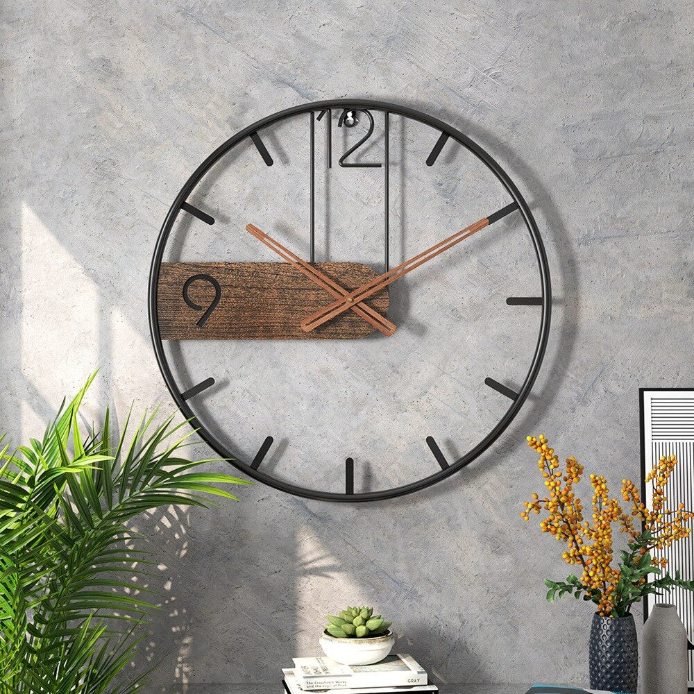 BowLift | RusticTick - Steel and Walnut Wall Clock
