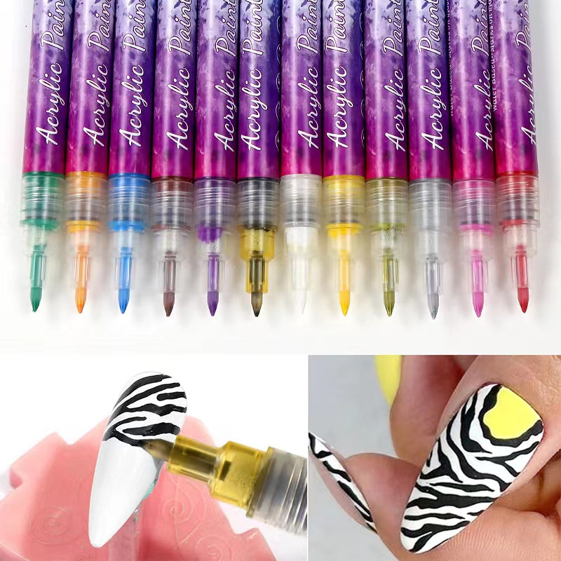 BowLift | 12-color ultra-thin curved nail pencil