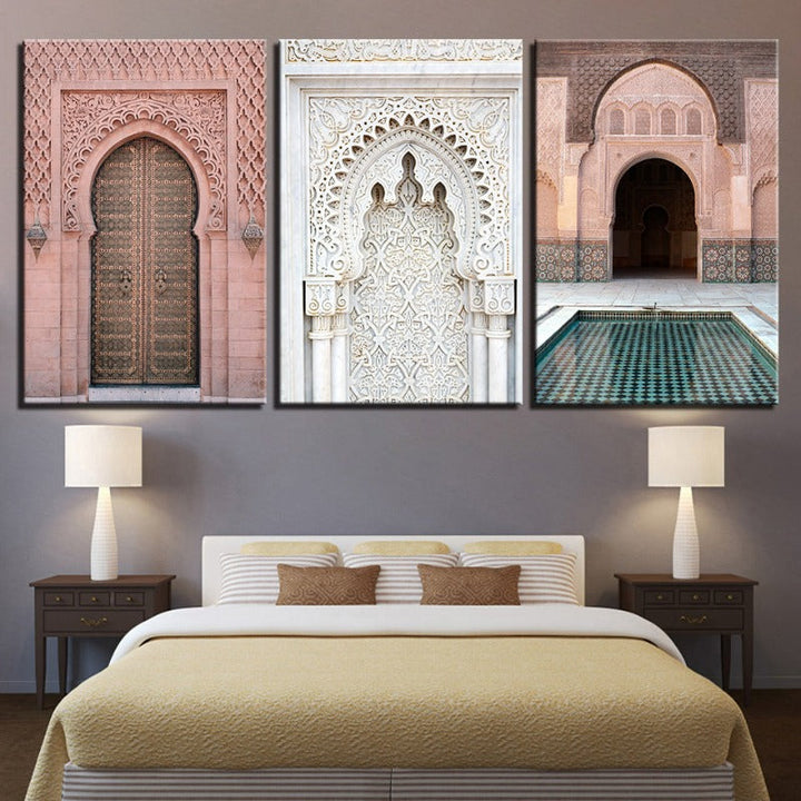 Beautiful Architectonic Design-Canvas Wall Art Painting 3 Pieces | Bowlift