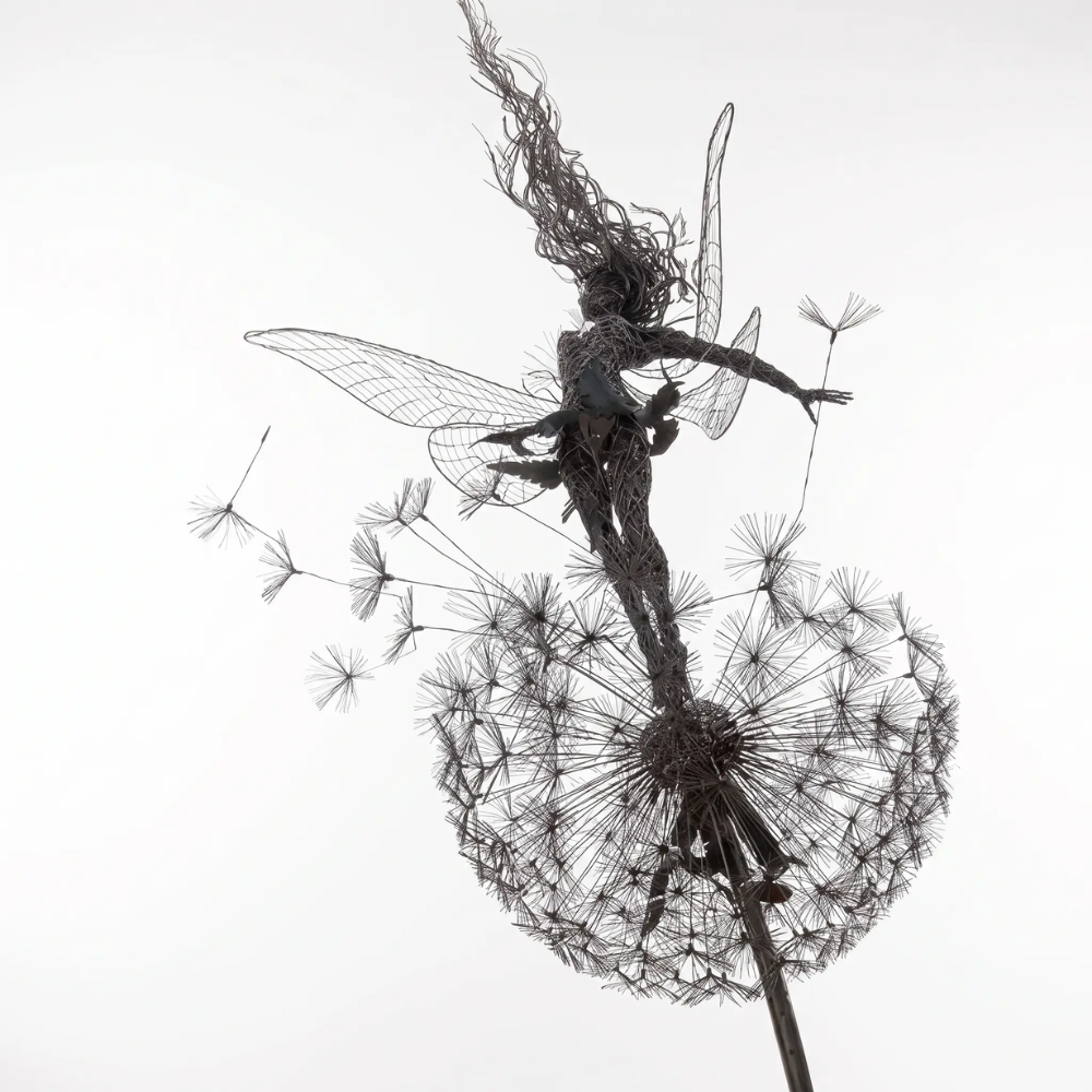BowLift | Dancing Fairy Statue Steel Garden