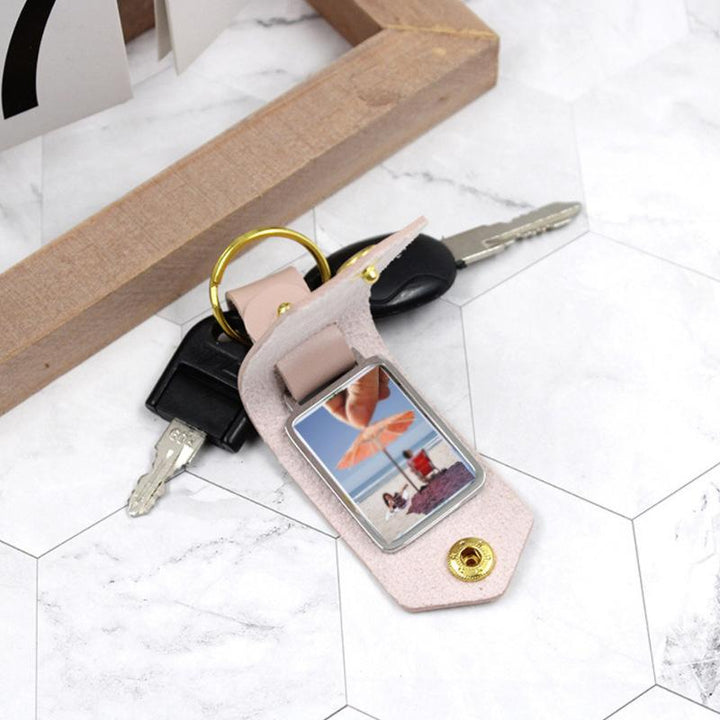 BowLift | Leather keychain with family photo