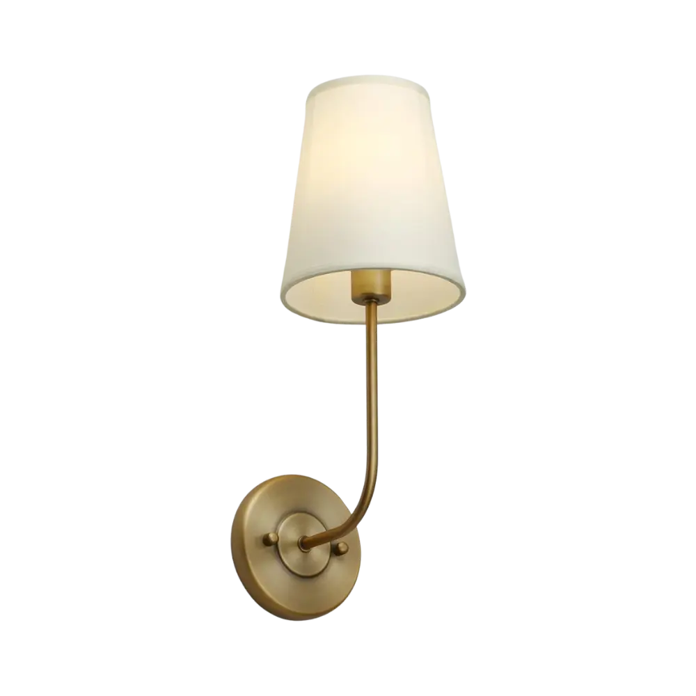 BowLift | LoomGlow – Modern Wall Lamp Featuring Woven Metal and Soft Fabric