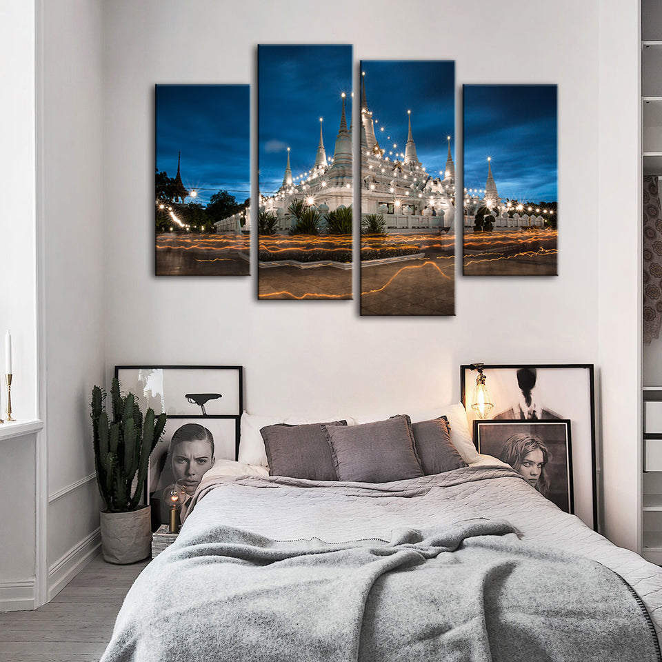 Shining Palace 4 Piece - Canvas Wall Art Painting | Bowlift