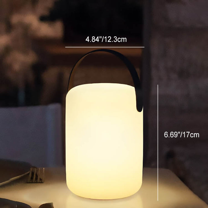 Modern Simplicity Plastic Round Square Hand LED Table Lamp For Outdoor Patio | Bowlift