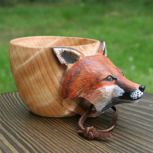 BowLift | Cute Animal Handmade Wooden Mug