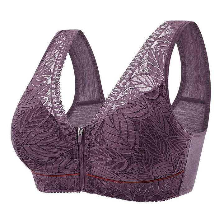 BowLift | Solid Color Lace Lingerie with Front Zipper