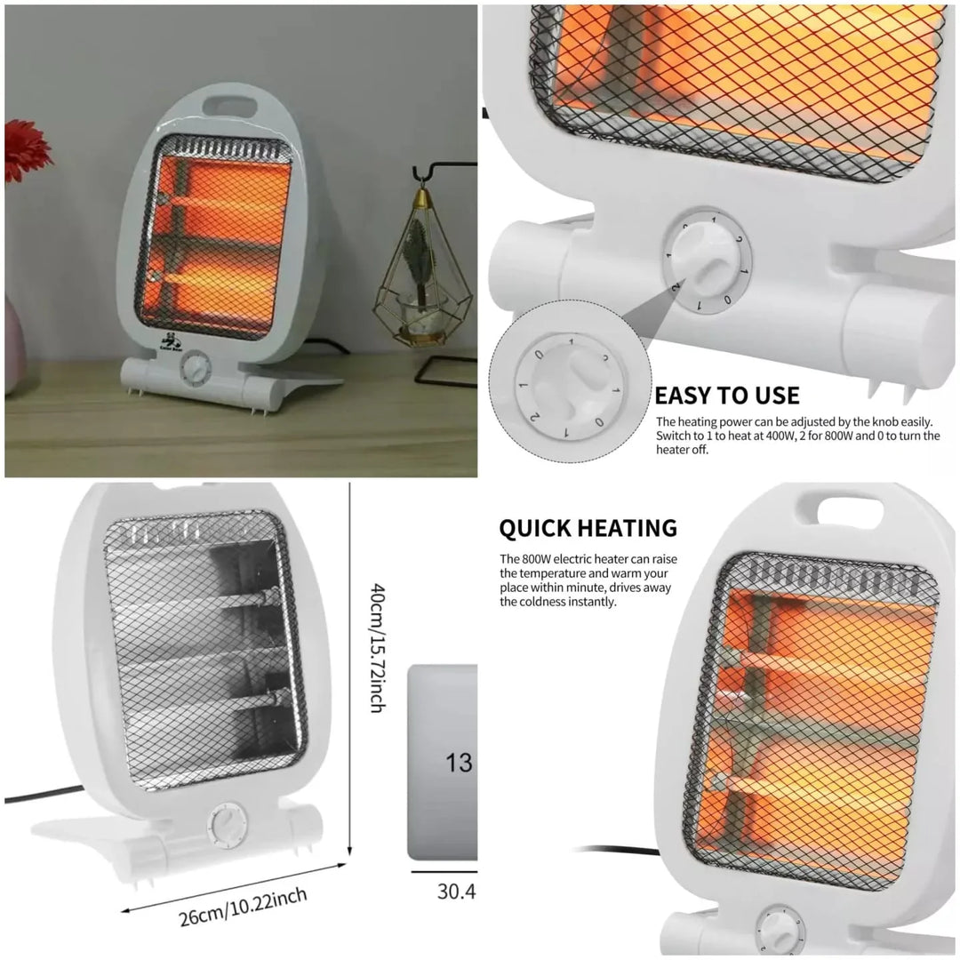 New 800W Adjustable Portable Electric Heaters Home Room Warmer Hot Winter Electromechanical Bowlift