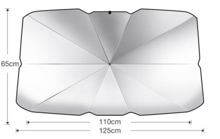 BowLift | Foldable Car Windshield UV Protection Sunscreen Heat Insulation Umbrella, with Storage Bag, Suitable for Most Vehicles
