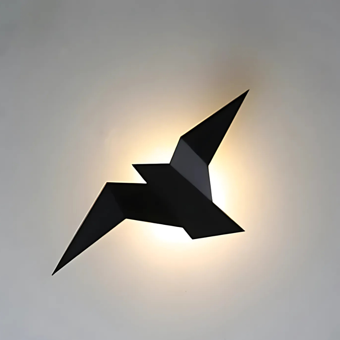 BowLift | Origami Wall Lamp – Unique Wall Lighting in Japanese Style for Living Room and Bedroom