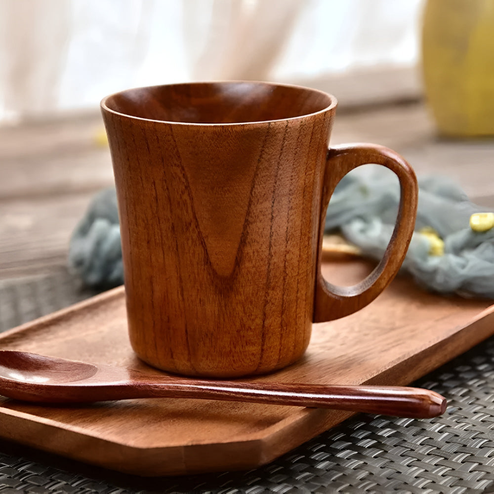 BowLift | Rustic Japanese Style Wooden Mug