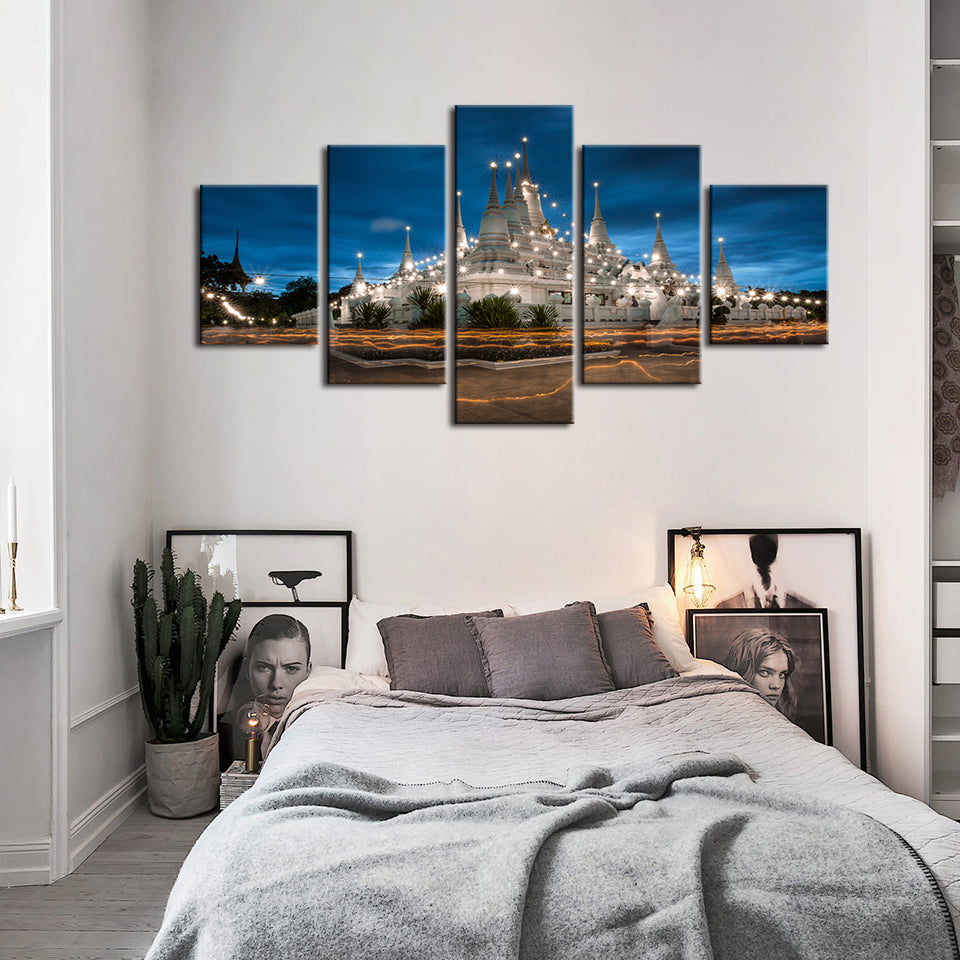 Shining Palace 5 Piece - Canvas Wall Art Painting | Bowlift