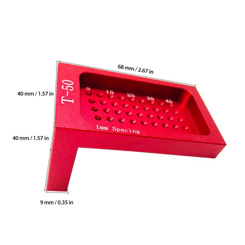 BowLift | 50-hole positioning T-shape ruler