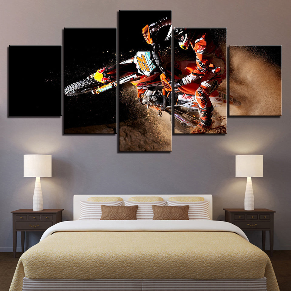 Motorcycle Racing - Canvas Wall Art Painting | Bowlift