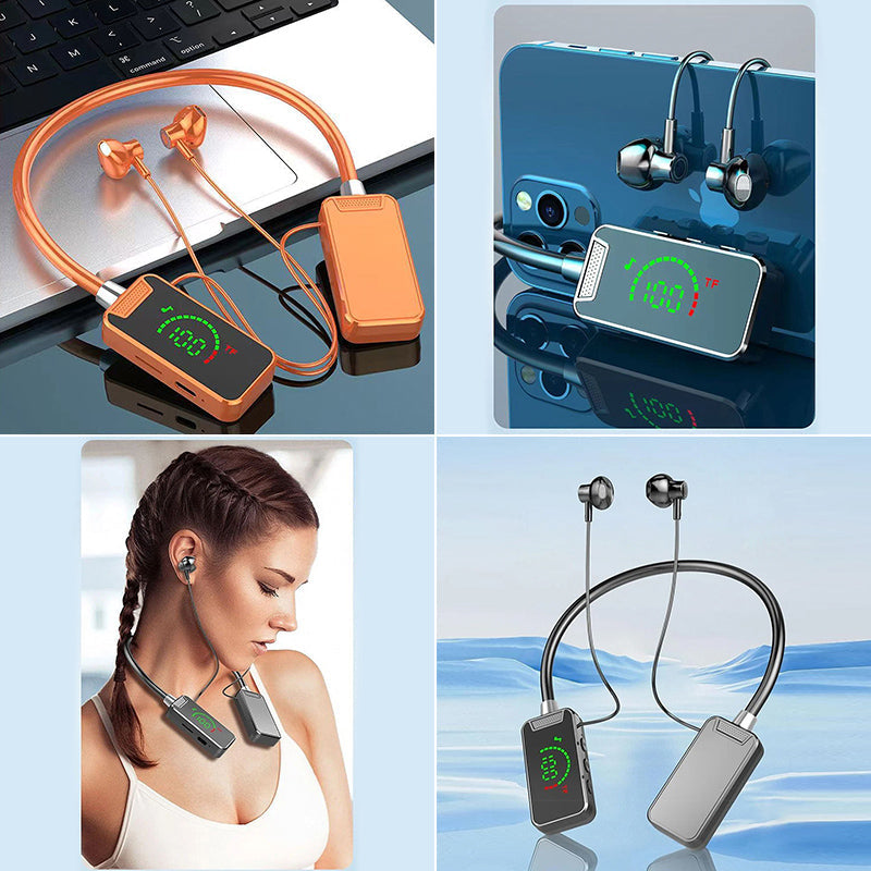 BowLift | Neckband Digital Display Bluetooth Headset