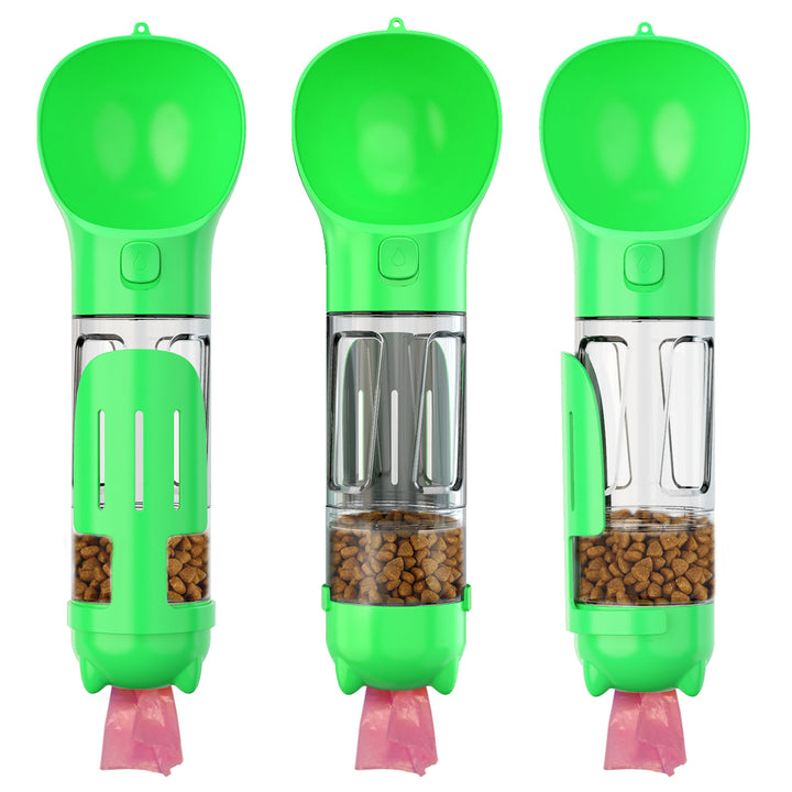 Portable 300ml Pet Water Bottle with Food Compartment & Bag