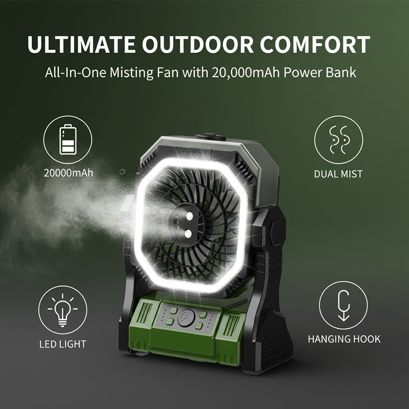 Rechargeable Outdoor Camping Fan Light | Bowlift