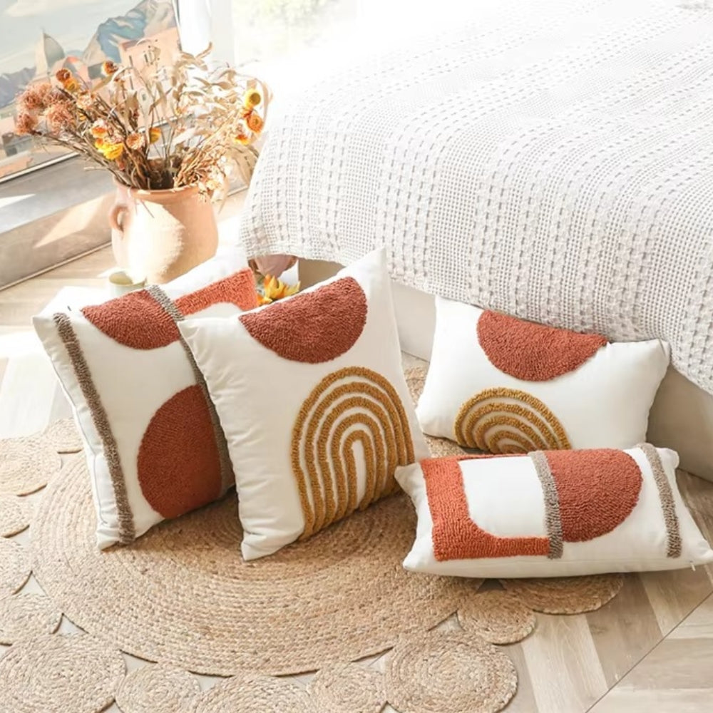 BowLift | Eden Geometric Embroidery Cushion Cover