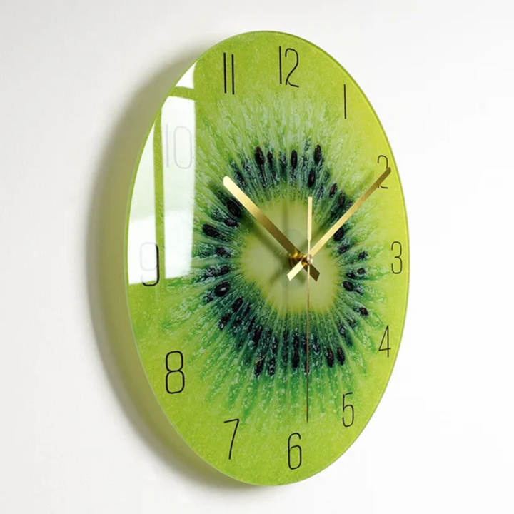 BowLift | Large Wall Clock Modern made of Glass | Elegant Kitchen Clock