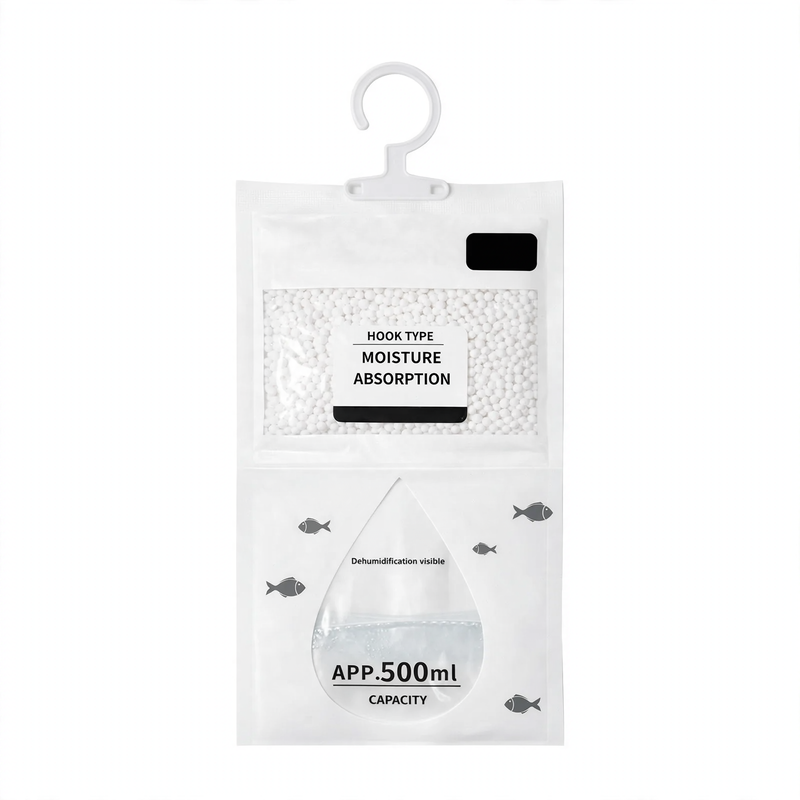 Hanging dehumidifier with calcium chloride