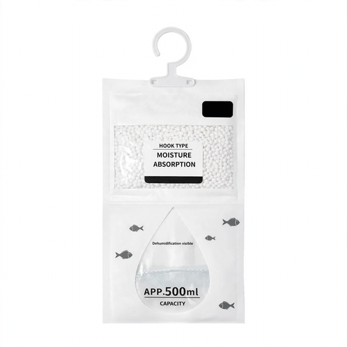 Hanging dehumidifier with calcium chloride