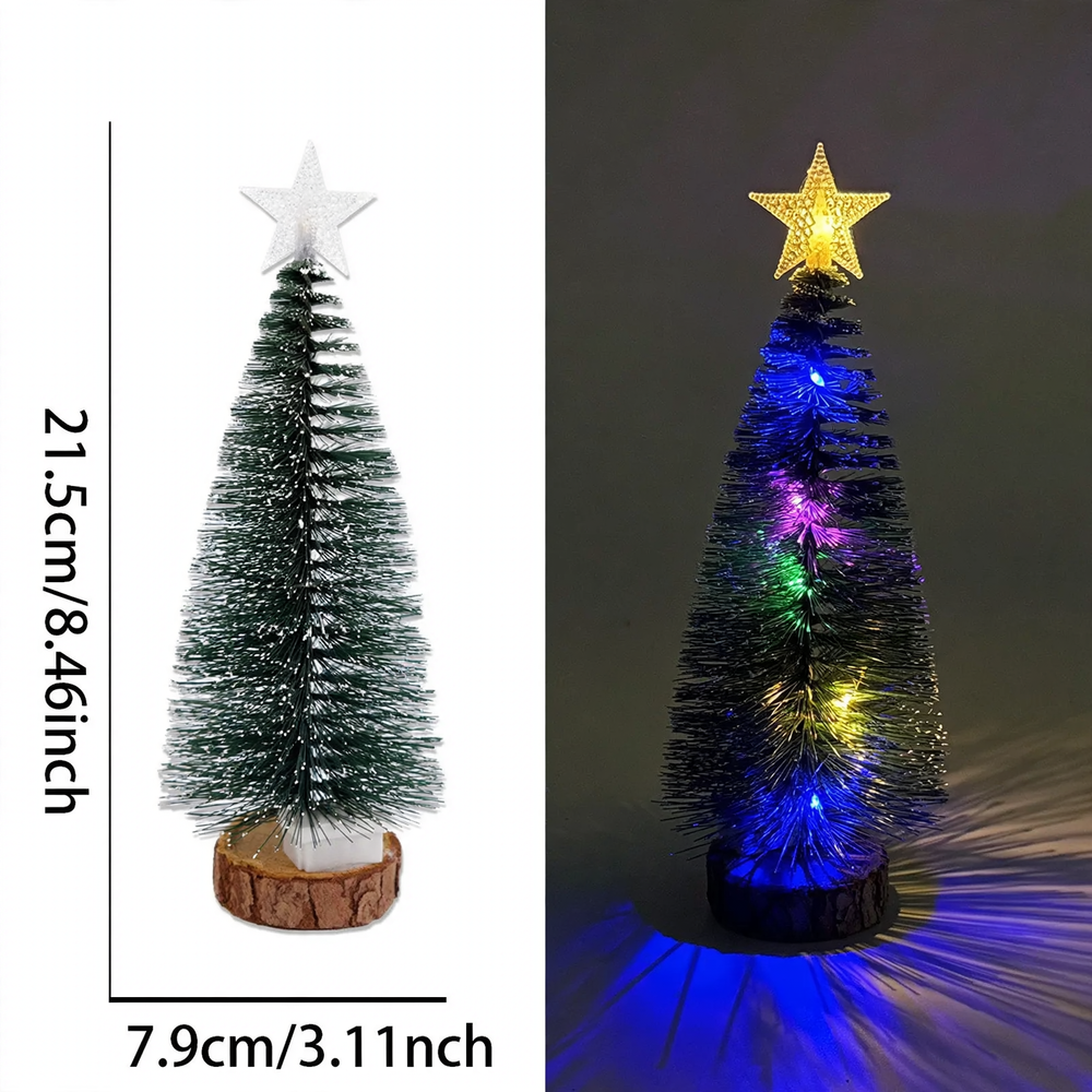 Mini Christmas tree with LED lighting and star