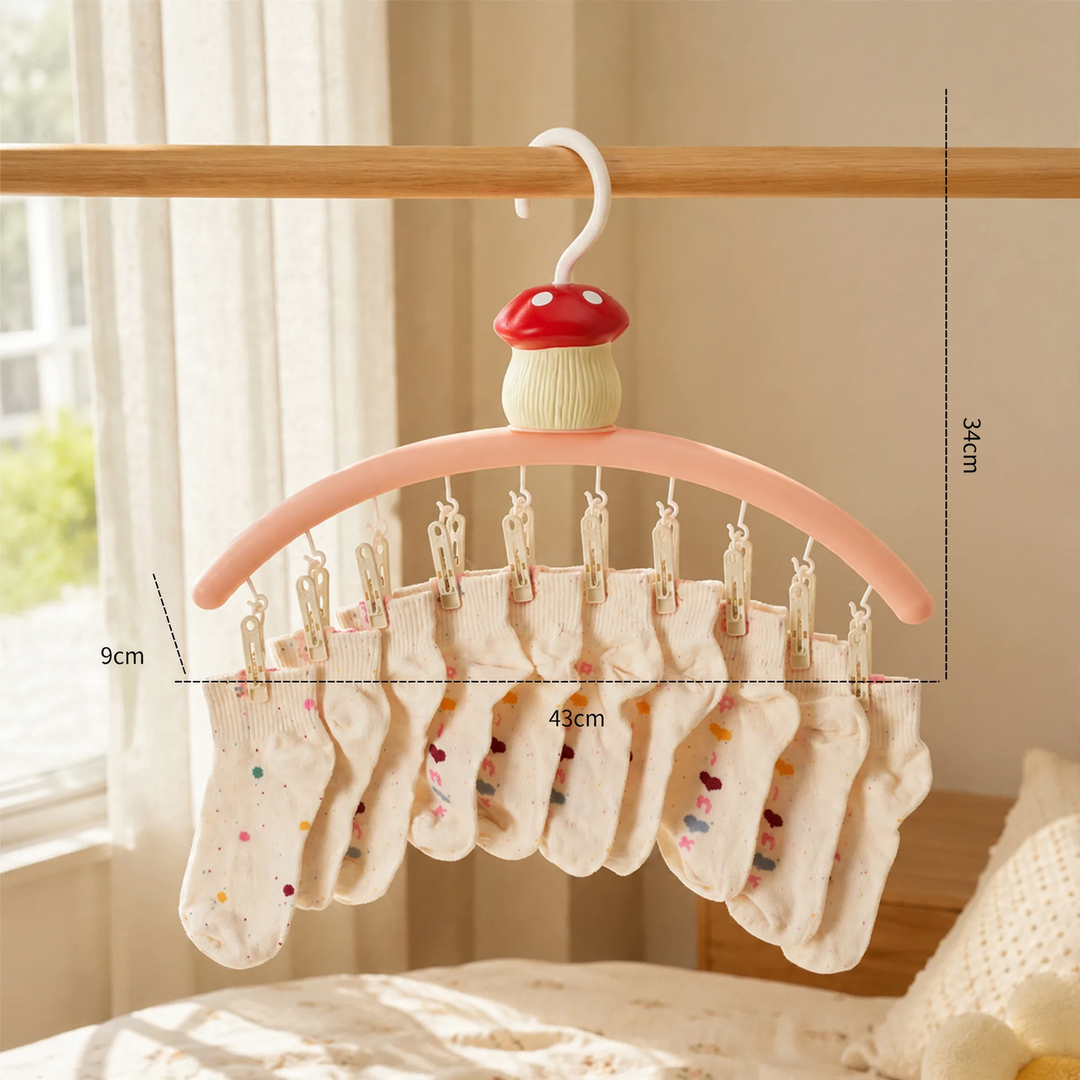 Mushroom drying rack with clips