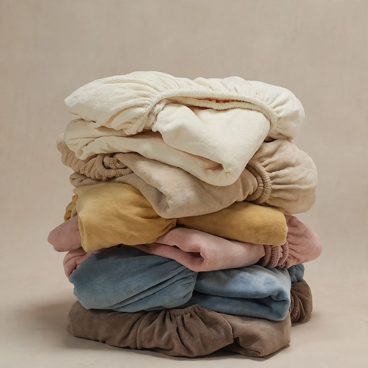 Milk fiber fitted sheet with elastic, winter