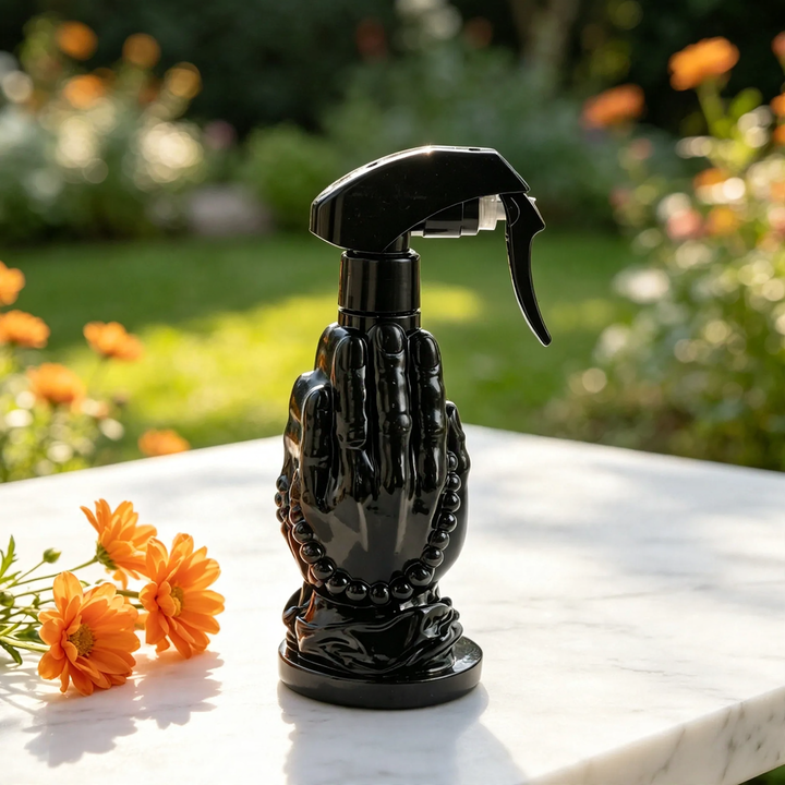 Zen garden plant sprayer with flower head