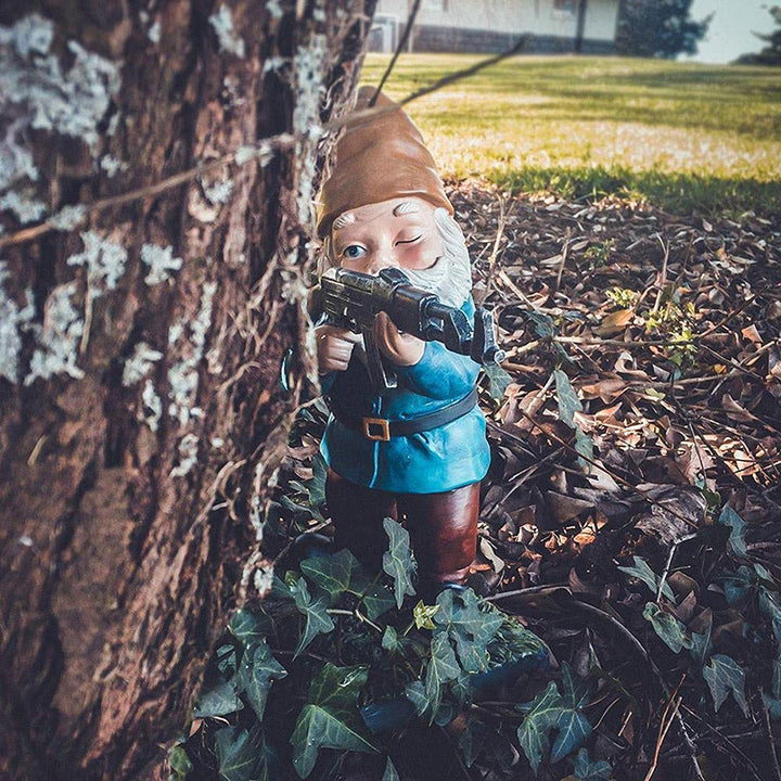Decorative gnome figure with equipment, various designs