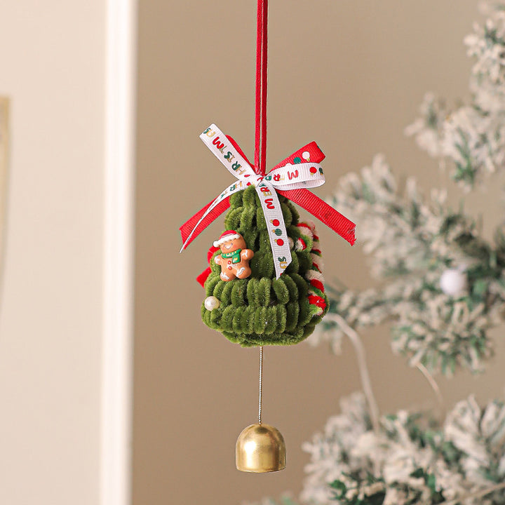 Christmas wreath and tree ornament with bells