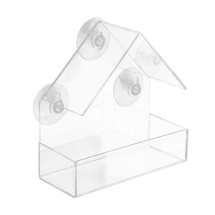Transparent Acrylic Bird Feeder with Suction Cup