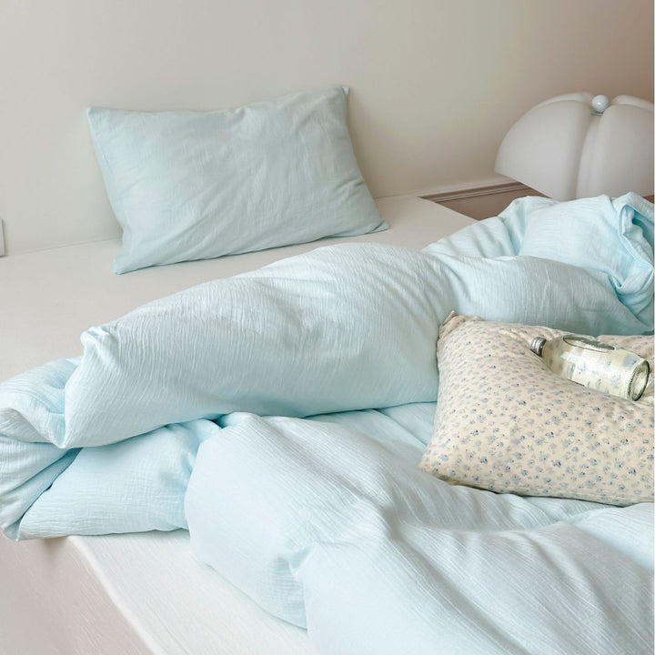 Breathable cotton bedding set, double-layered, Japanese style