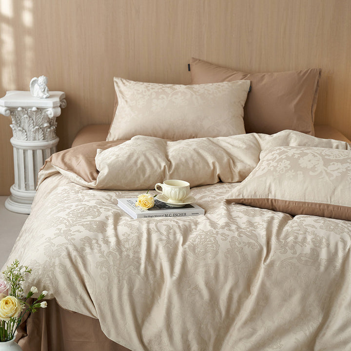 Long-staple cotton bedding set, 4-piece