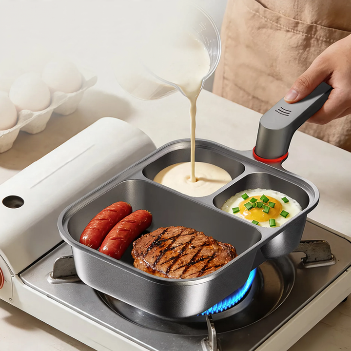 Aluminum frying pan with detachable handle