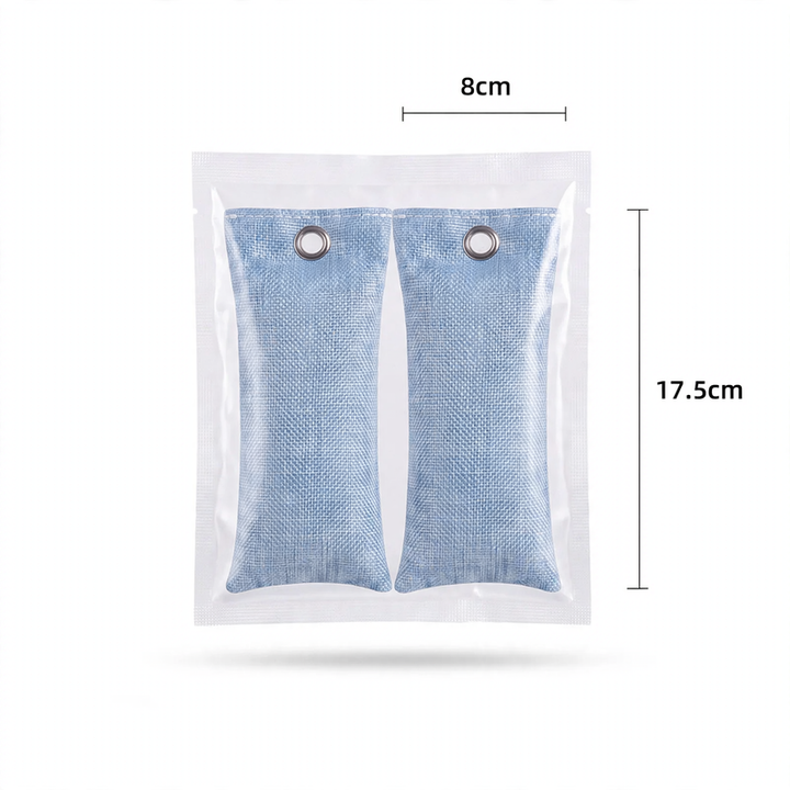 Bamboo charcoal bag for odor and moisture absorption