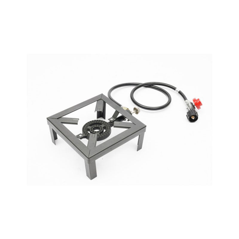 Gas stove with frame, propane burner