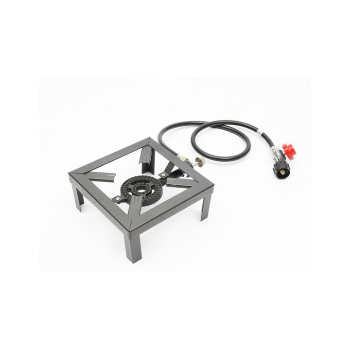 Gas stove with frame, propane burner
