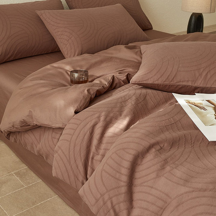 Brushed cotton bedding set, modern
