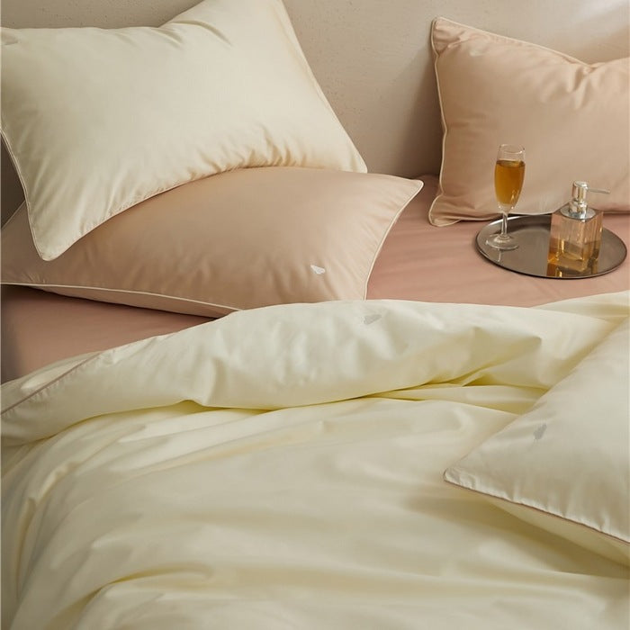 Cotton bed linen set, embroidered