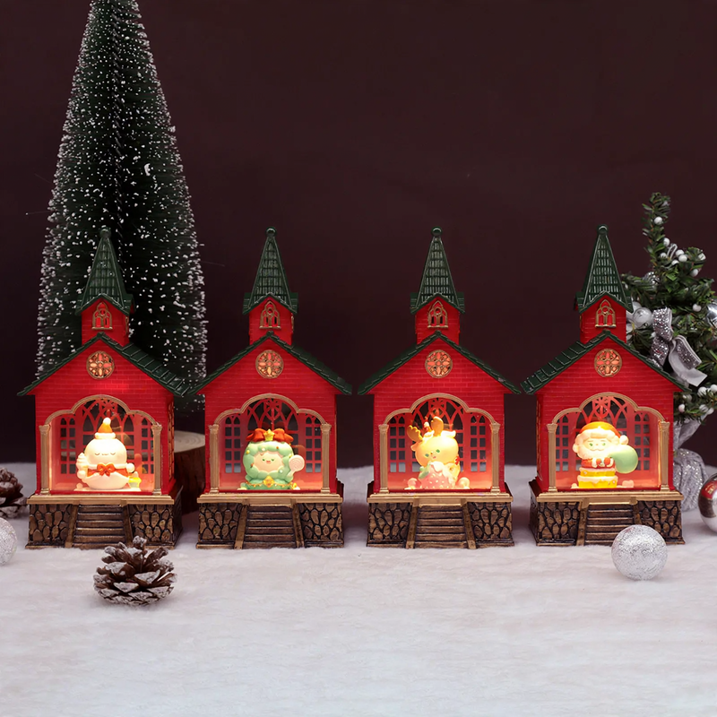 Decorative LED snow globe with Christmas designs